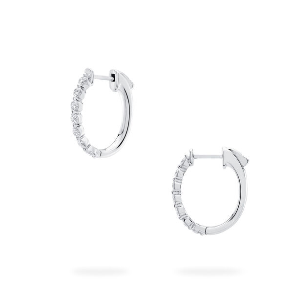 Large Oval Hoop Diamond Earrings
