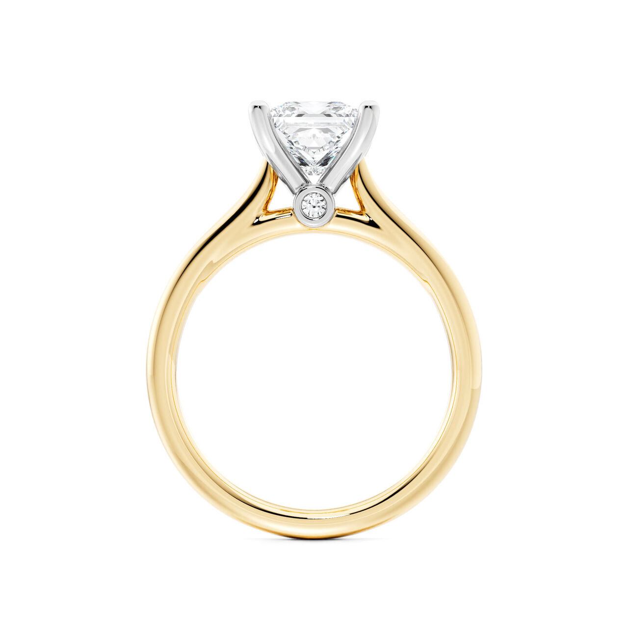 Birks 1879 Princess-Cut Solitaire Diamond Engagement Ring in Yellow Gold image number 2
