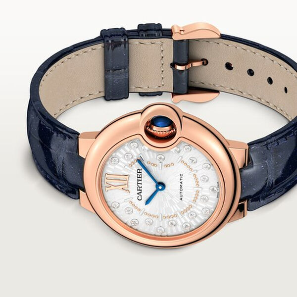 Ballon Bleu de Cartier 33 mm automatique en or rose et diamants