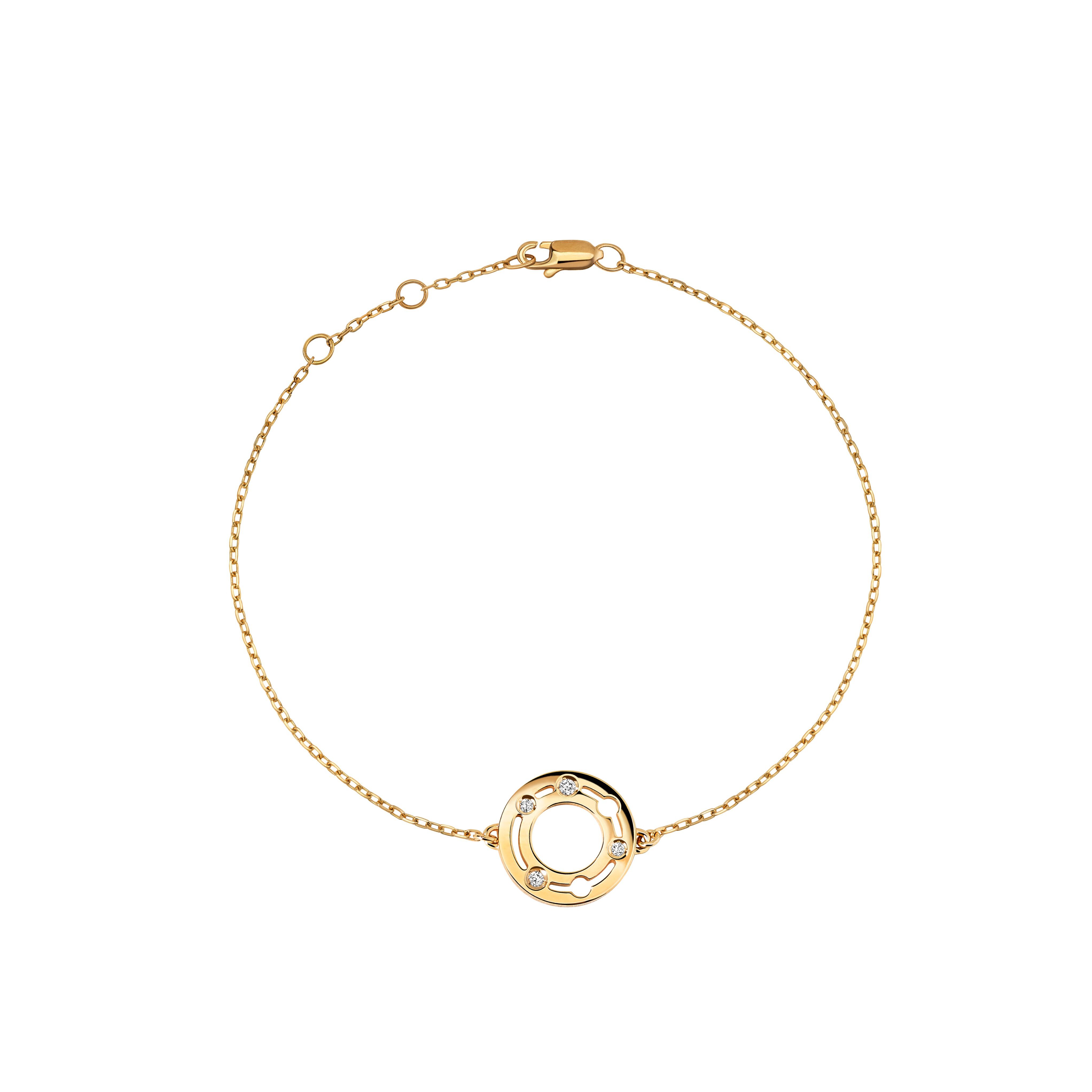 Pulse Yellow Gold and Diamond Bracelet