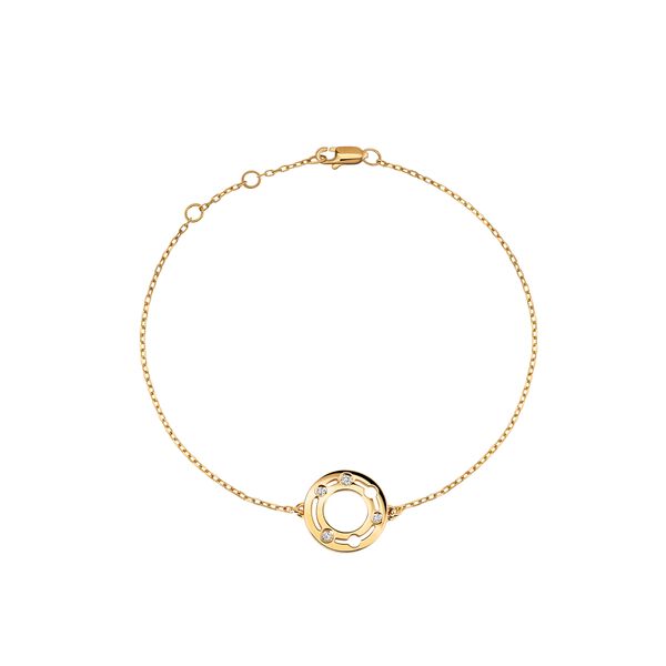 Pulse Yellow Gold and Diamond Bracelet