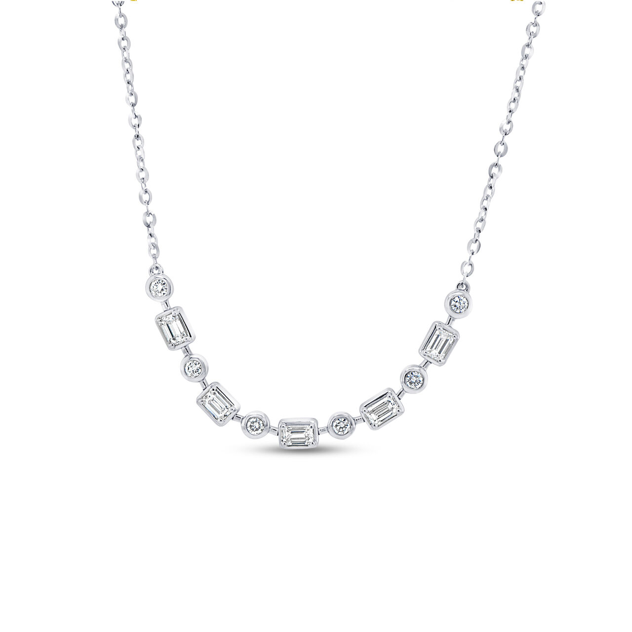 Uneek Signature White Gold and Diamond Choker Necklace NK1189 image number 0