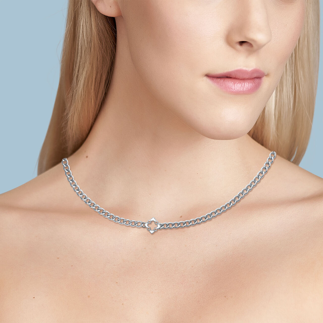 Silver Muse Choker Necklace image number 1
