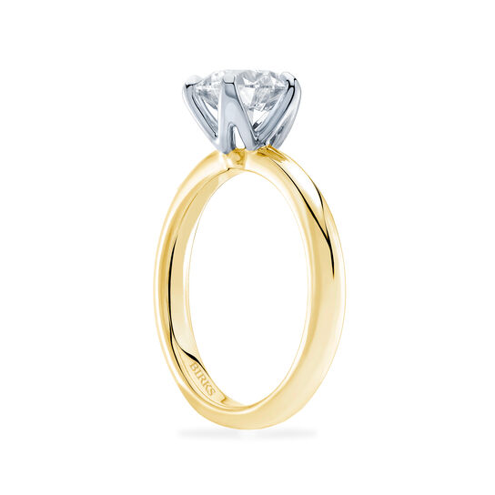 Birks North Star Yellow Gold Round Diamond Engagement Ring image number 2