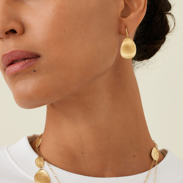 Boucles d'oreilles Lunaria en or jaune, moyen modèle