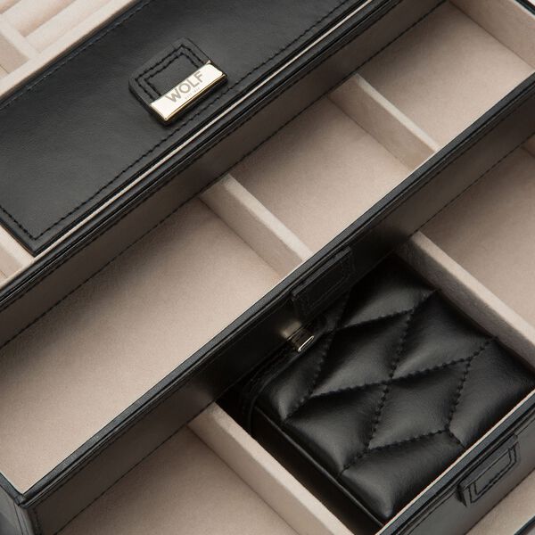 Caroline Black Medium Jewellery Case