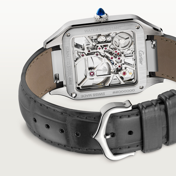 Santos Dumont Large Automatic Skelleton 43 X 31 mm Stainless Steel