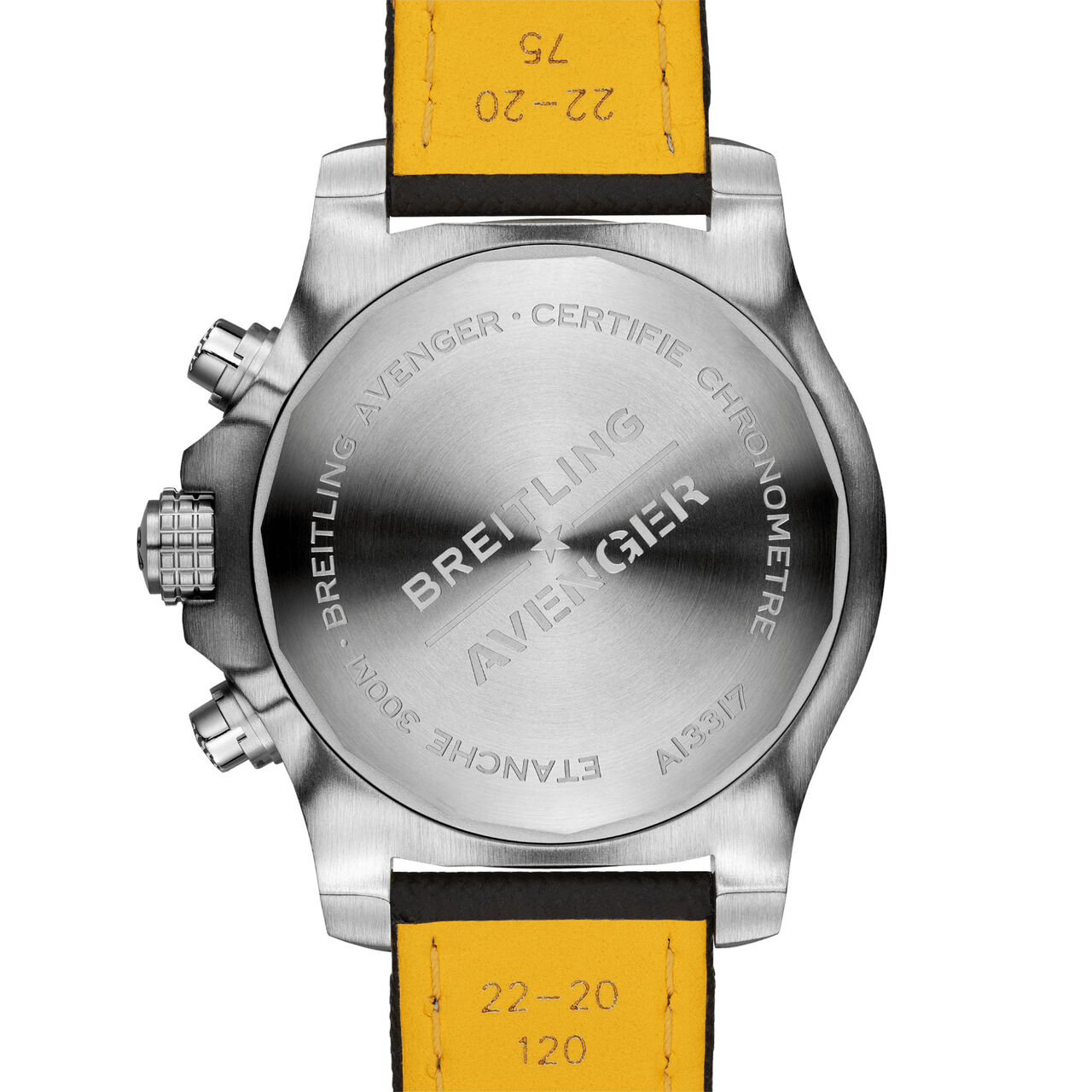 Avenger chronographe 45 acier - noir boucle déployante image number 1