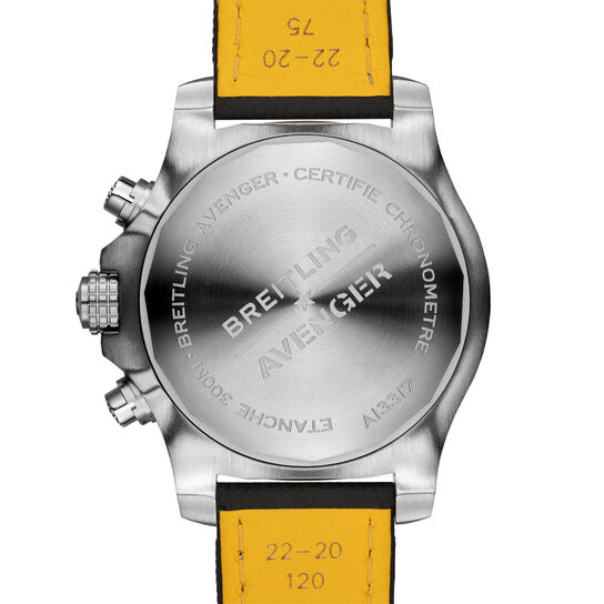 Avenger chronographe 45 acier - noir boucle déployante image number 1
