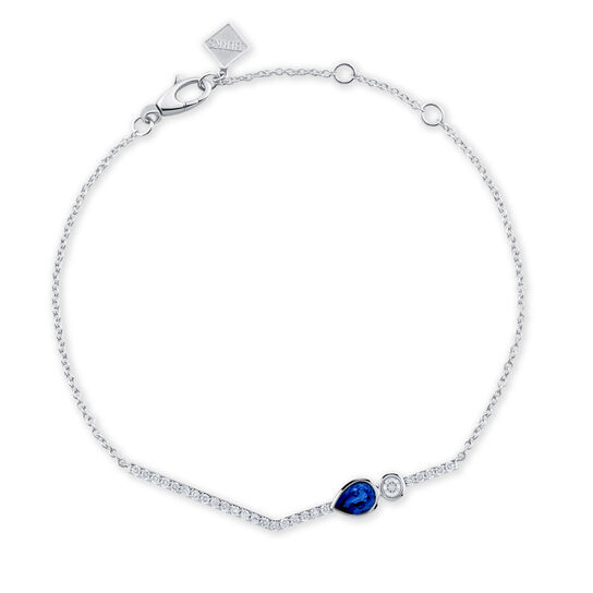 Bracelet Chevron Splash en diamants et saphirs image number 0