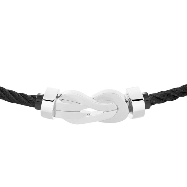 Bracelet cable Chance Infinie en or blanc, modèle moyen