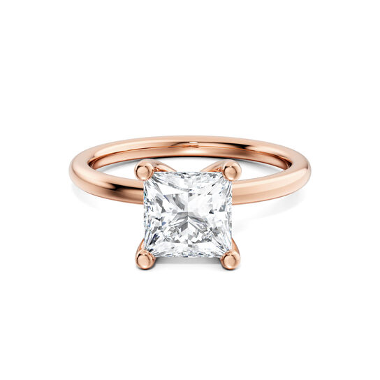 Birks Ros&eacute;e du Matin Princess-Cut Solitaire Diamond Engagement Ring in Rose Gold image number 0