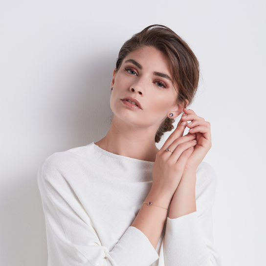 Marco Bicego Jaipur Color Yellow Gold Topaz Stud Earrings On Model image number 1