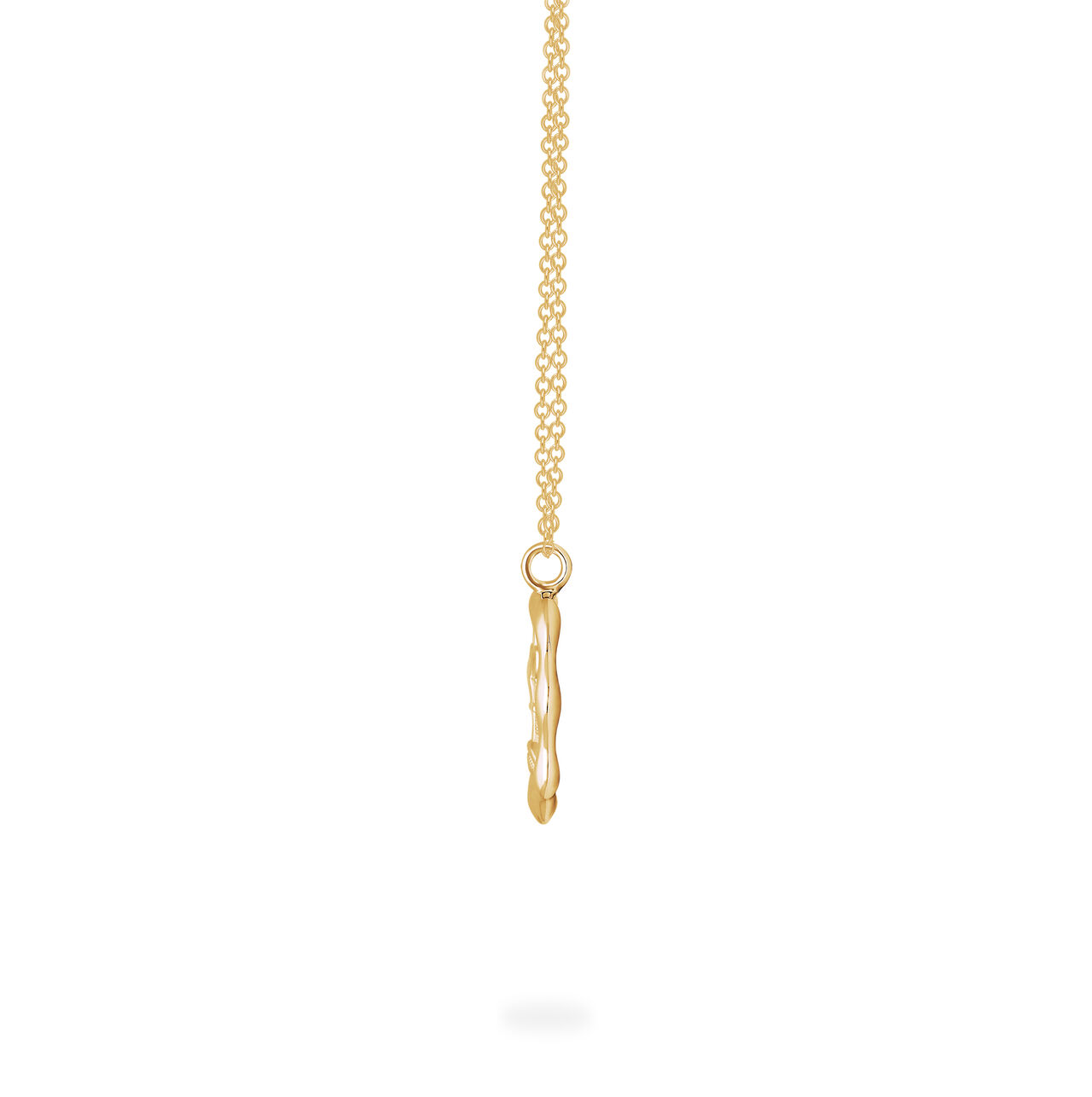 Libra Zodiac Sign Yellow Gold Pendant Side image number 3