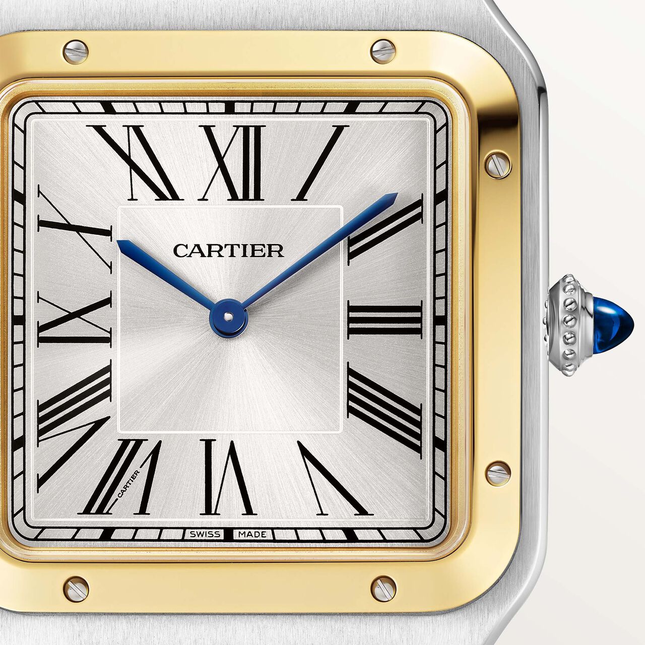 Cartier Santos-Dumont 47 X 34 mm automatique en or jaune et acier inoxydable, tr&egrave;s grand mod&egrave;le image number 6