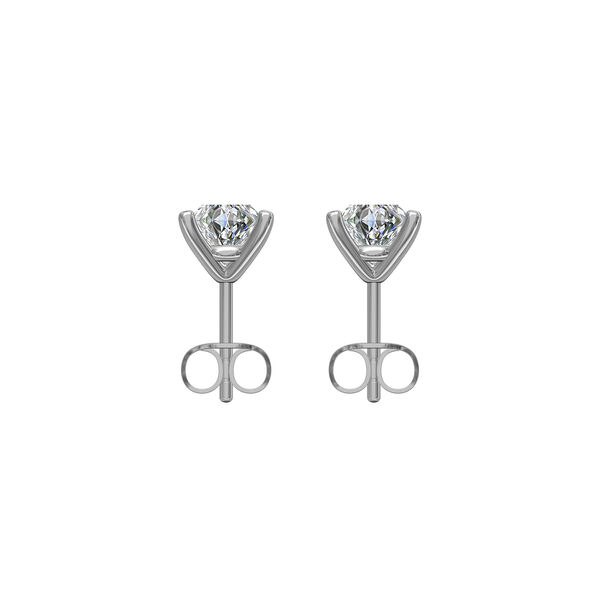 Boucles d'oreilles en or blanc et diamants