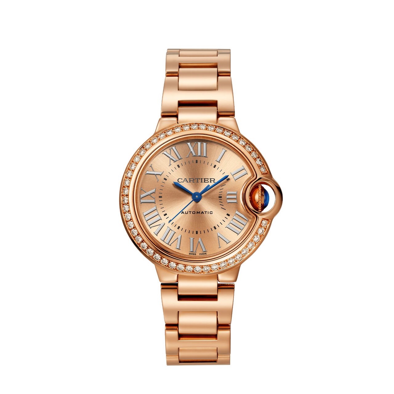 Ballon Bleu de Cartier Automatic 33 mm Rose Gold and Diamond image number 0