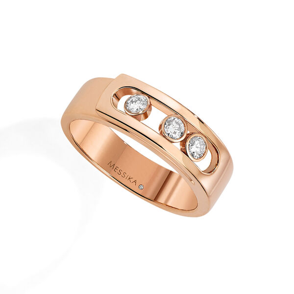 Bague Move Noa en or rose avec diamants