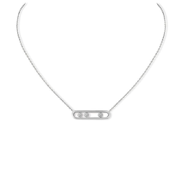 Pendentif Move Classique en or blanc avec diamants