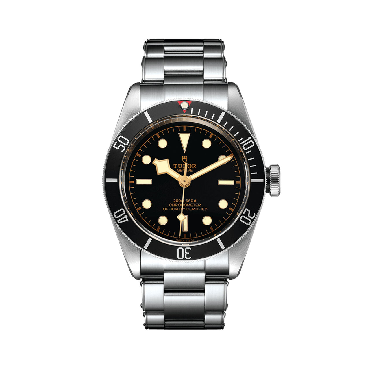 tudor black bay 41 mm steel bracelet pink index dial disc matt black anodised aluminium m79230n 0009 image number 0