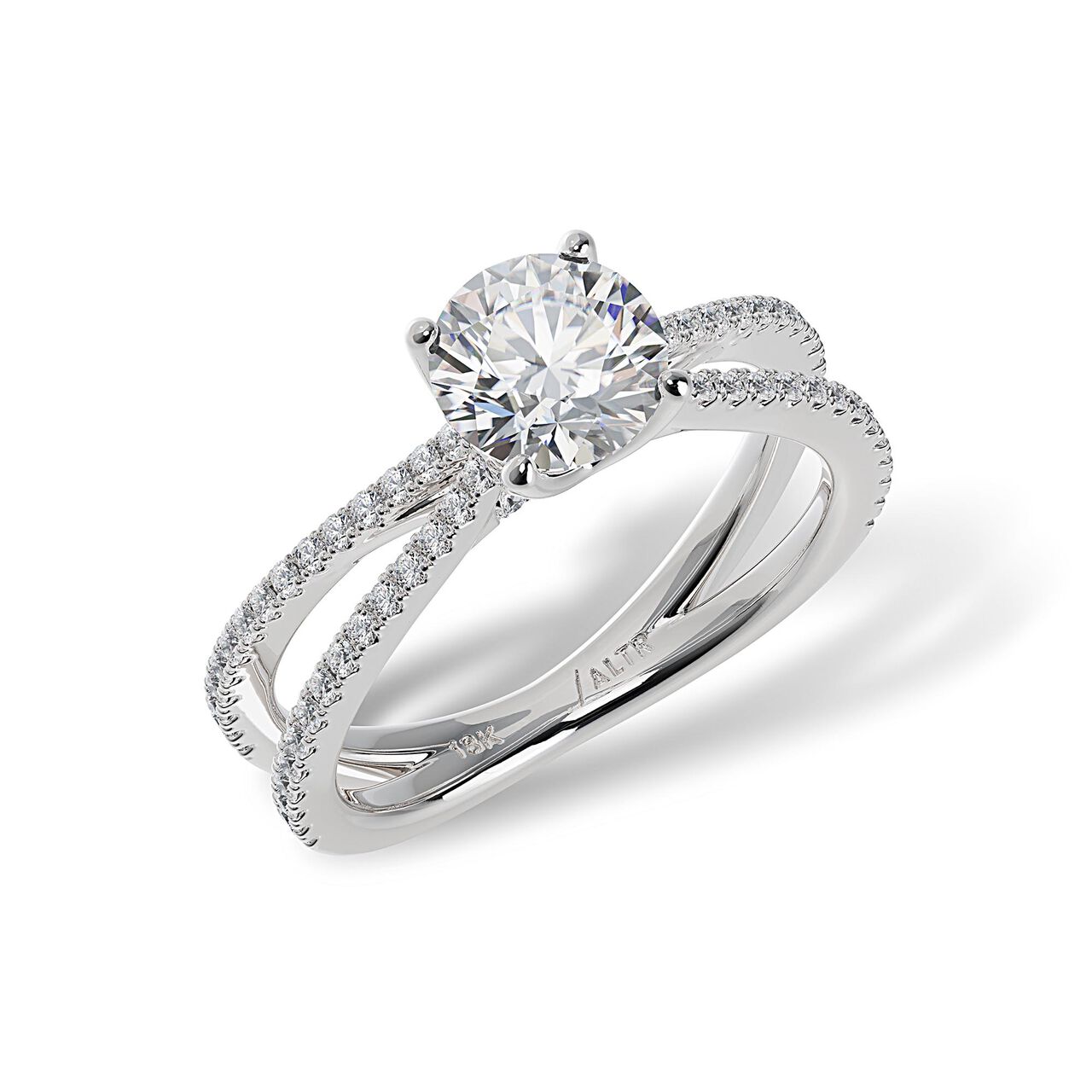 altr-lab-grown-diamond-round-solitaire-diamond-engagement-ring-with-split-shank-zr1031e-150ih-d-angle image number 1