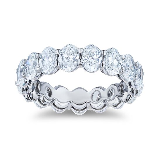 Platinum 5.27ct Oval Cut Eternity Band image number 0
