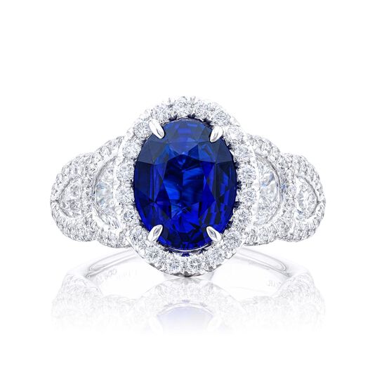 jb star oval sapphire diamond halo ring 7170 008 front image number 0