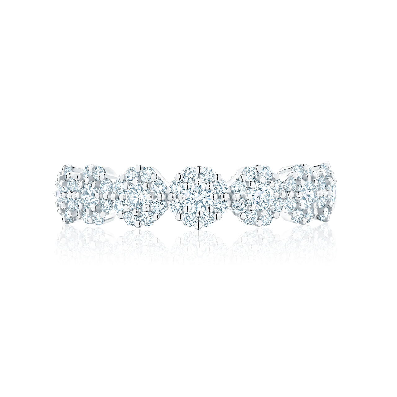 bijoux birks iconic stackable white gold and diamond snowflake ring image number 0
