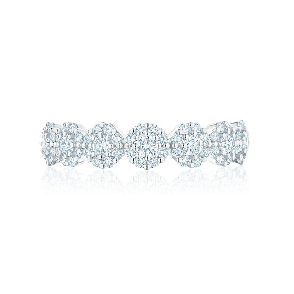 Stackable Diamond Snowflake Ring, White Gold