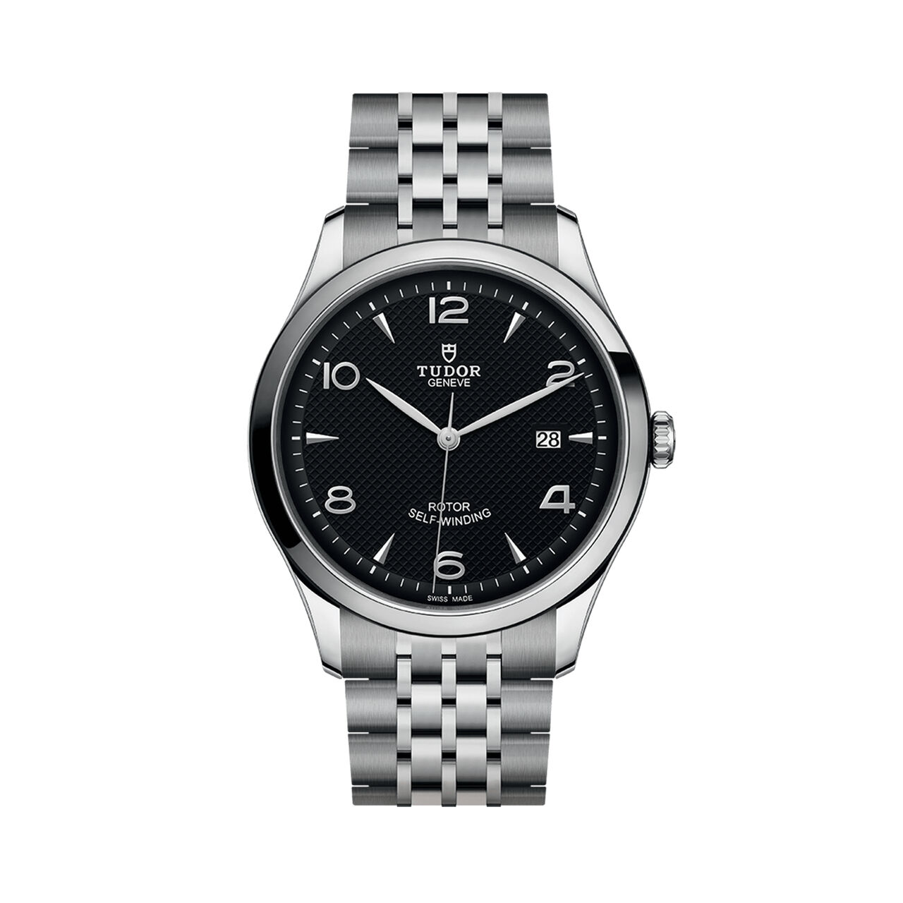 maison birks tudor 1926 41 mm steel case dark coloured dial steel bracelet m91650 0002 image number 0