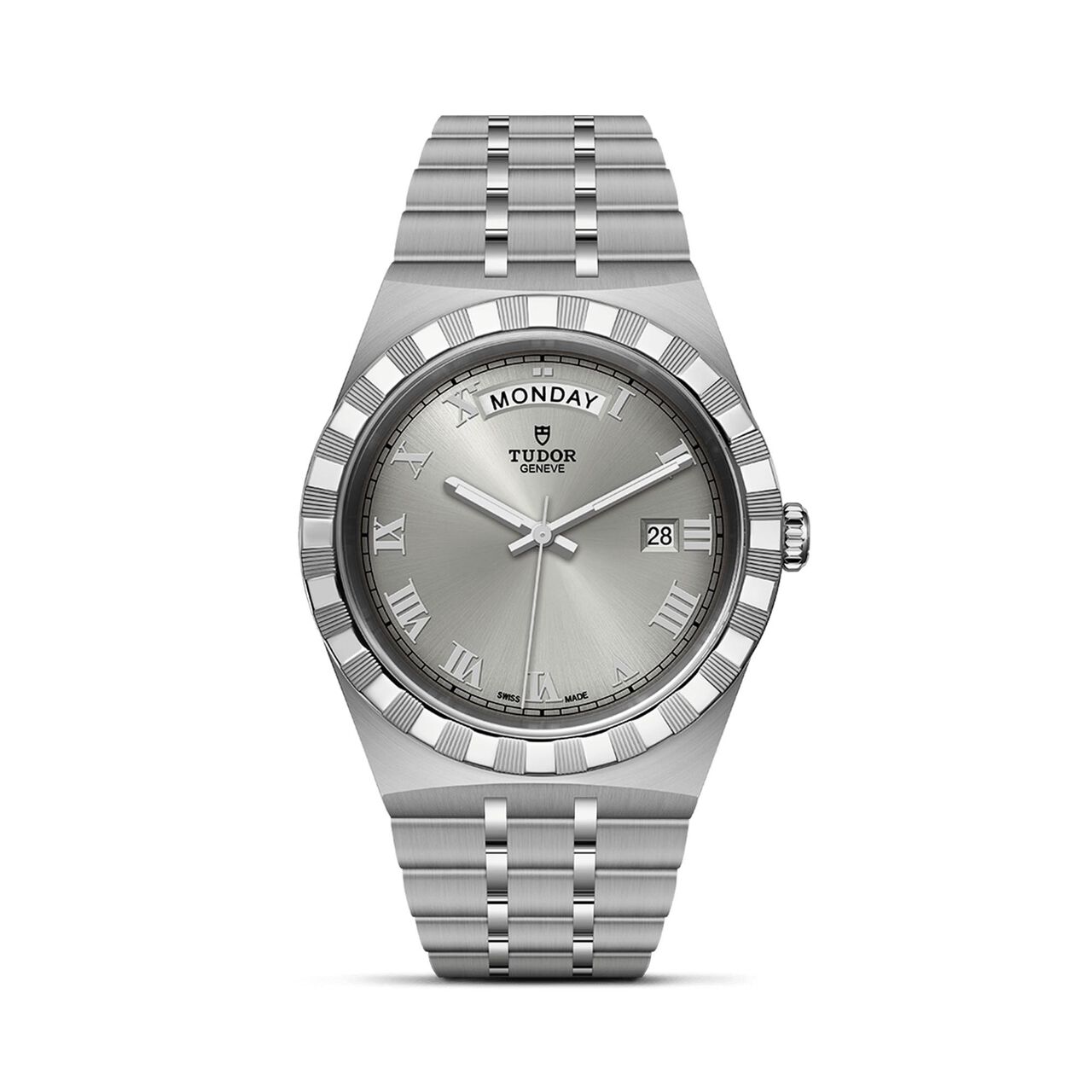 maison birks tudor royal 41 mm steel case silver dial steel bracelet m28600 0001 image number 0
