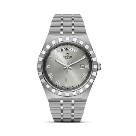 maison birks tudor royal 41 mm steel case silver dial steel bracelet m28600 0001 image number 0