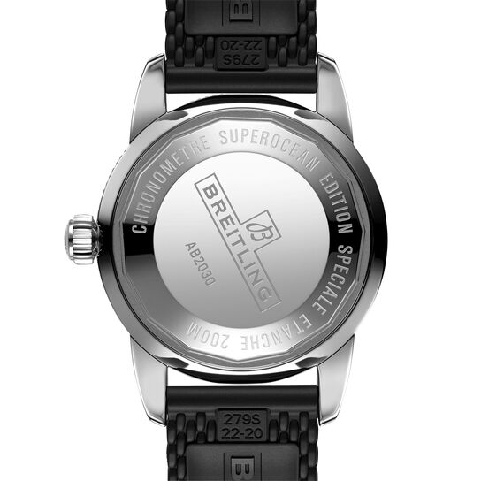Superocean heritage B20 automatic 44 acier - bracelet en caoutchouc à boucle déployante image number 1