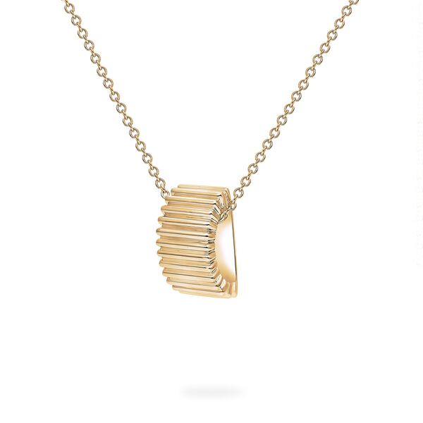 Yellow Gold Pleated Necklace