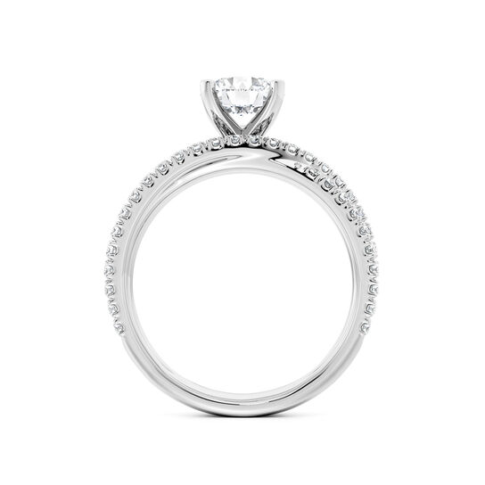 Birks Ros&eacute;e du Matin Infinity Round Solitaire Diamond Engagement Ring image number 3