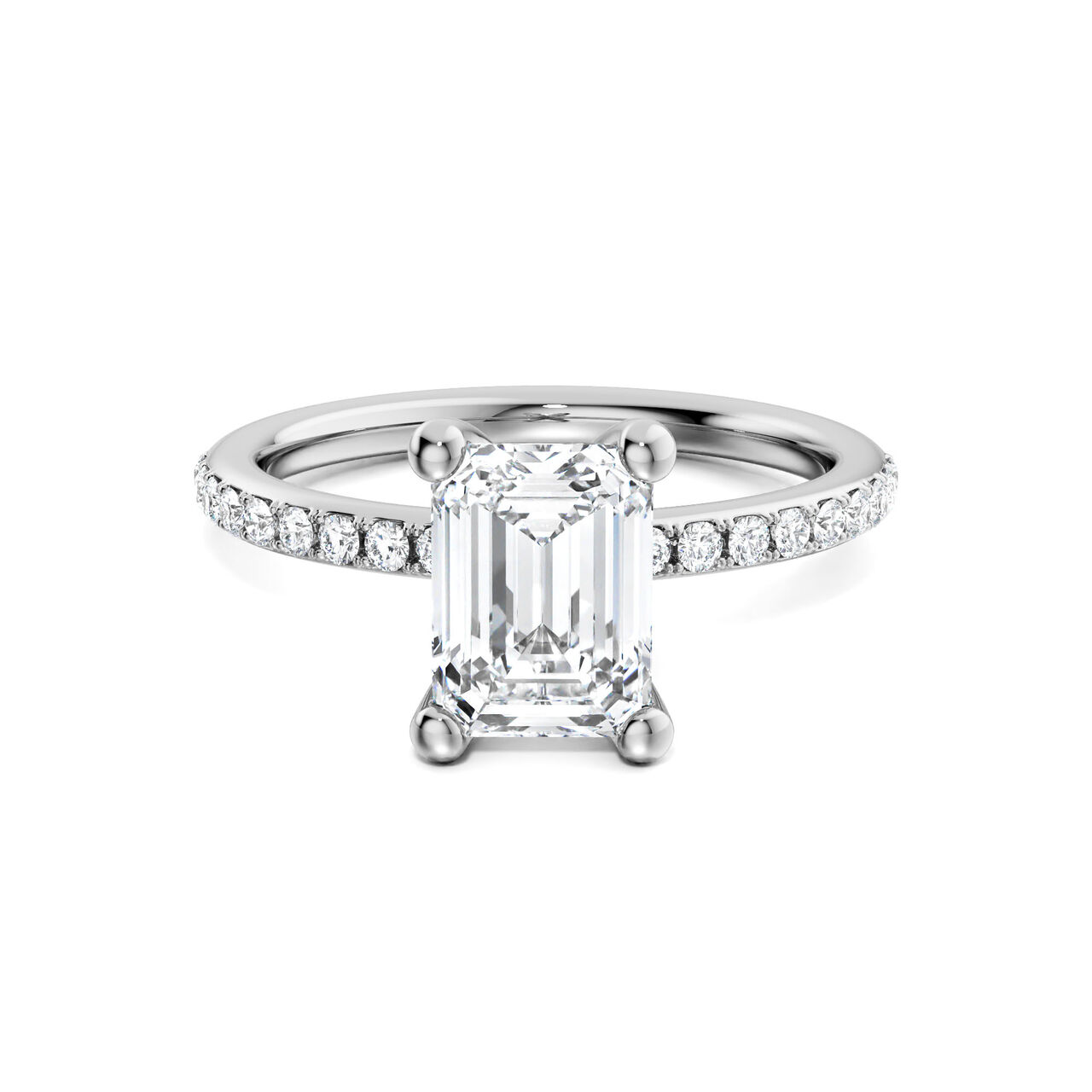 Birks Ros&eacute;e du Matin Emerald-Cut Solitaire Diamond Engagement Ring image number 0