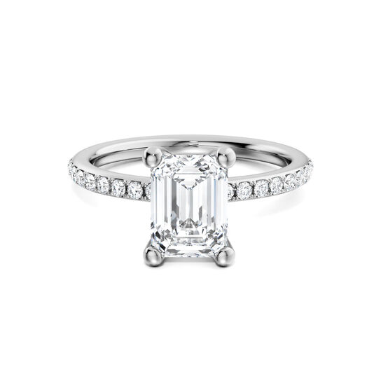 Birks Ros&eacute;e du Matin Emerald-Cut Solitaire Diamond Engagement Ring image number 0