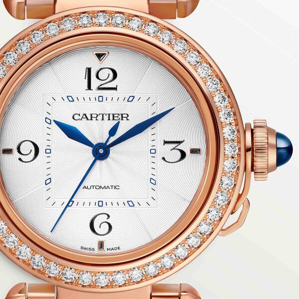 Pasha de Cartier Automatic 35 mm Rose Gold and Diamond