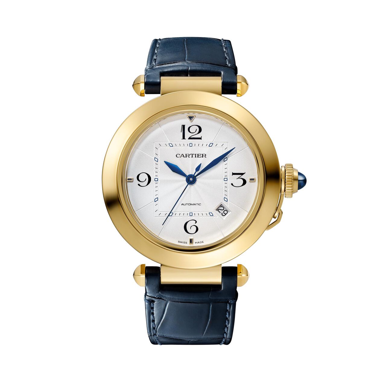 maison birks pasha de cartier watch 41 mm yellow gold two interchangeable straps wgpa0007 image number 0