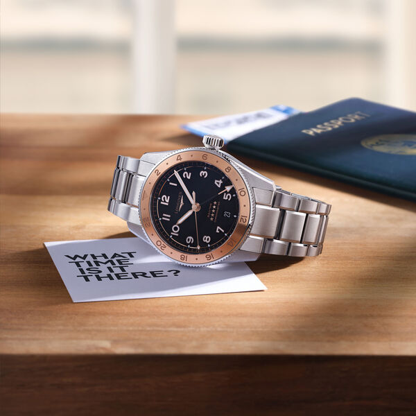 Spirit Zulu 1925 39 mm GMT automatique en acier inoxydable et or rose
