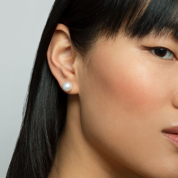 Boucles d'oreilles en perles d'eau douce 6-7 mm