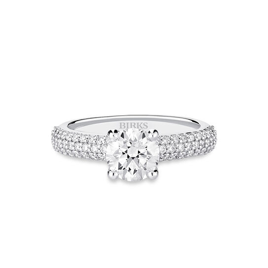 Birks Blue Pavé Solitaire Engagement Ring - Front image number 0