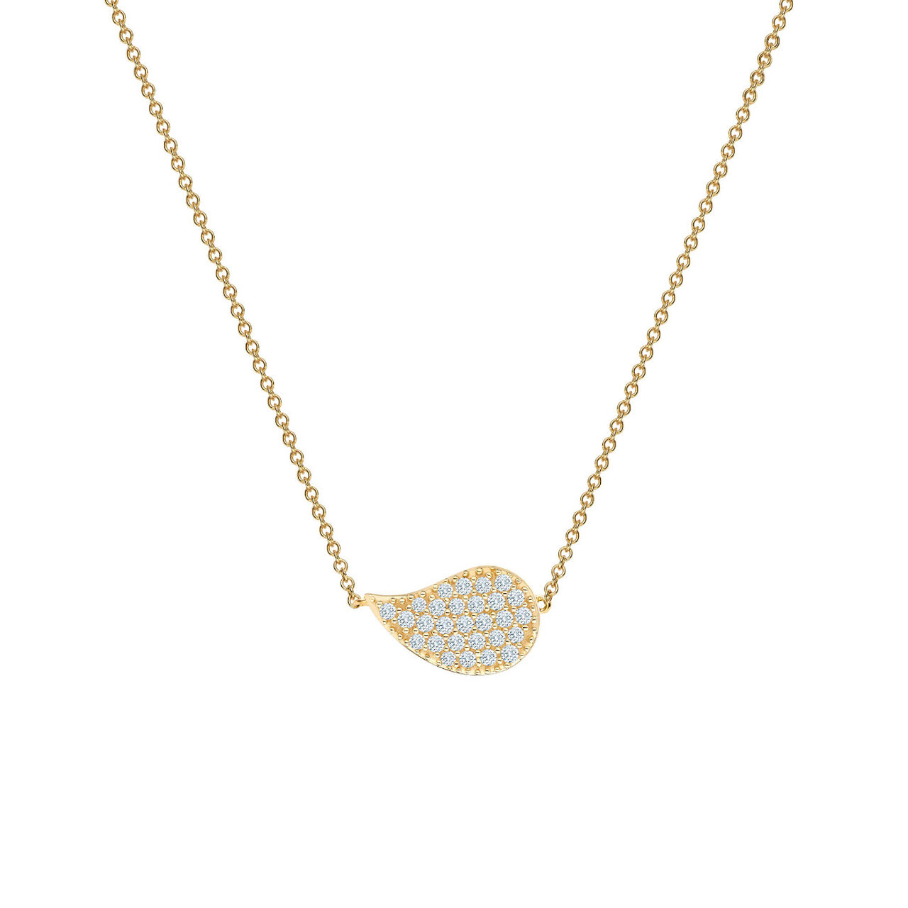 bijoux birks petale yellow gold and diamond necklace image number 0