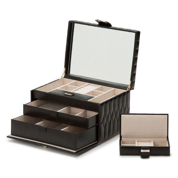 Caroline Black Medium Jewellery Case