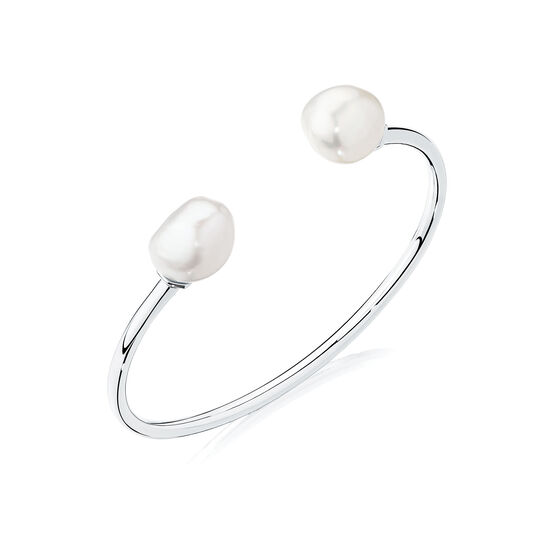 Birks Bee Chic | Freshwater Baroque Pearl and Silver Cuff Bracelet