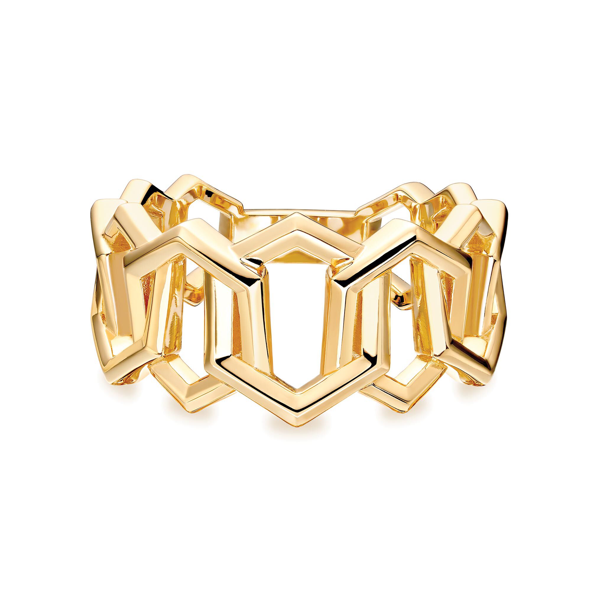 Yellow Gold Link Ring Birks Bee Chic