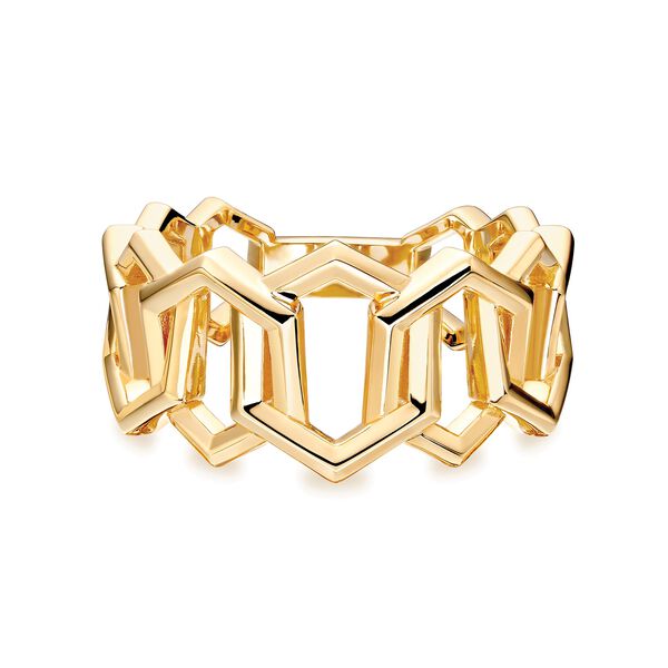 Bold Yellow Gold Link Ring