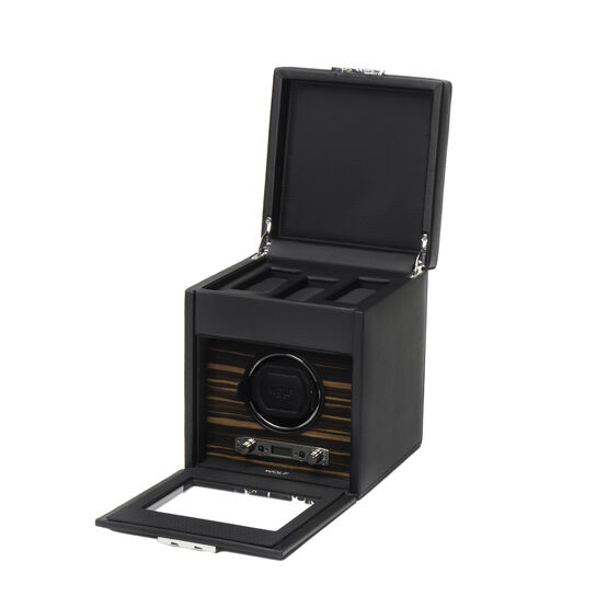 Roadster Black 1 Piece Watch Winder with Storage image number 2