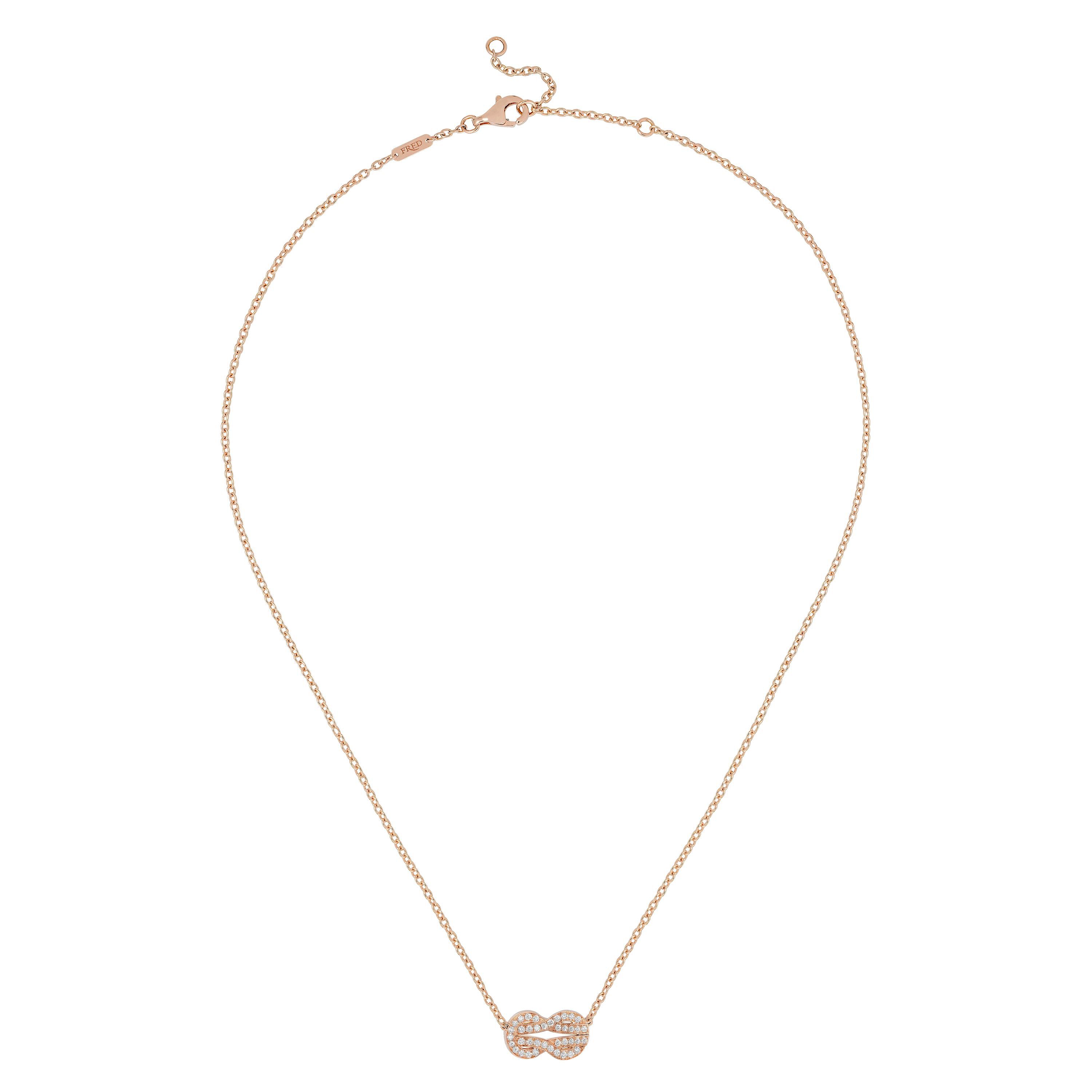 Chance Infinie Medium Rose Gold and Diamond Pavé Pendant