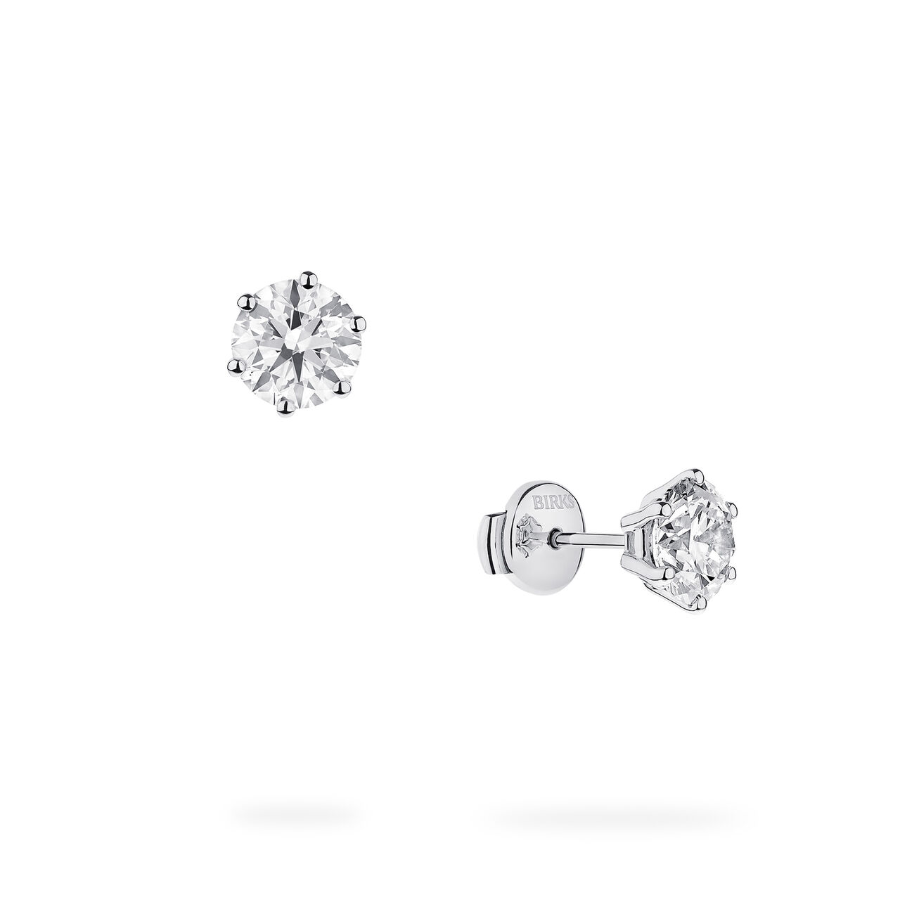 White Gold Diamond Stud Earrings image number 0